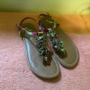 Colorful Beaded Sandals